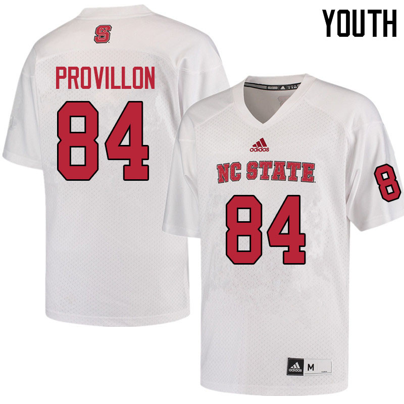 Youth #84 Jasiah Provillon NC State Wolfpack College Football Jerseys Sale-White - Click Image to Close